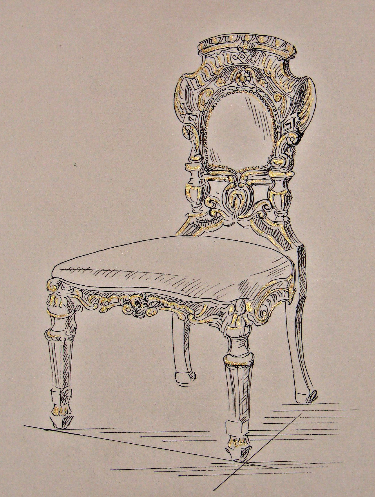 Стул, барокко