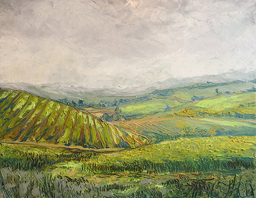 Виноградники. холст, масло 40х50