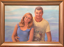 " В облаках" холст, масло 50х70