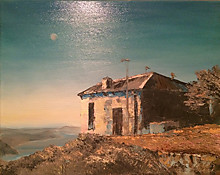 Две луны. холст, масло 40х50